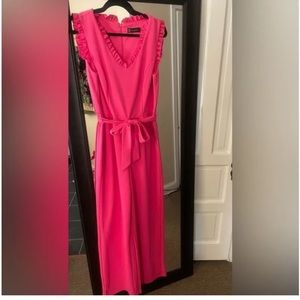 New York and Company Hot Pink Jumpsuit